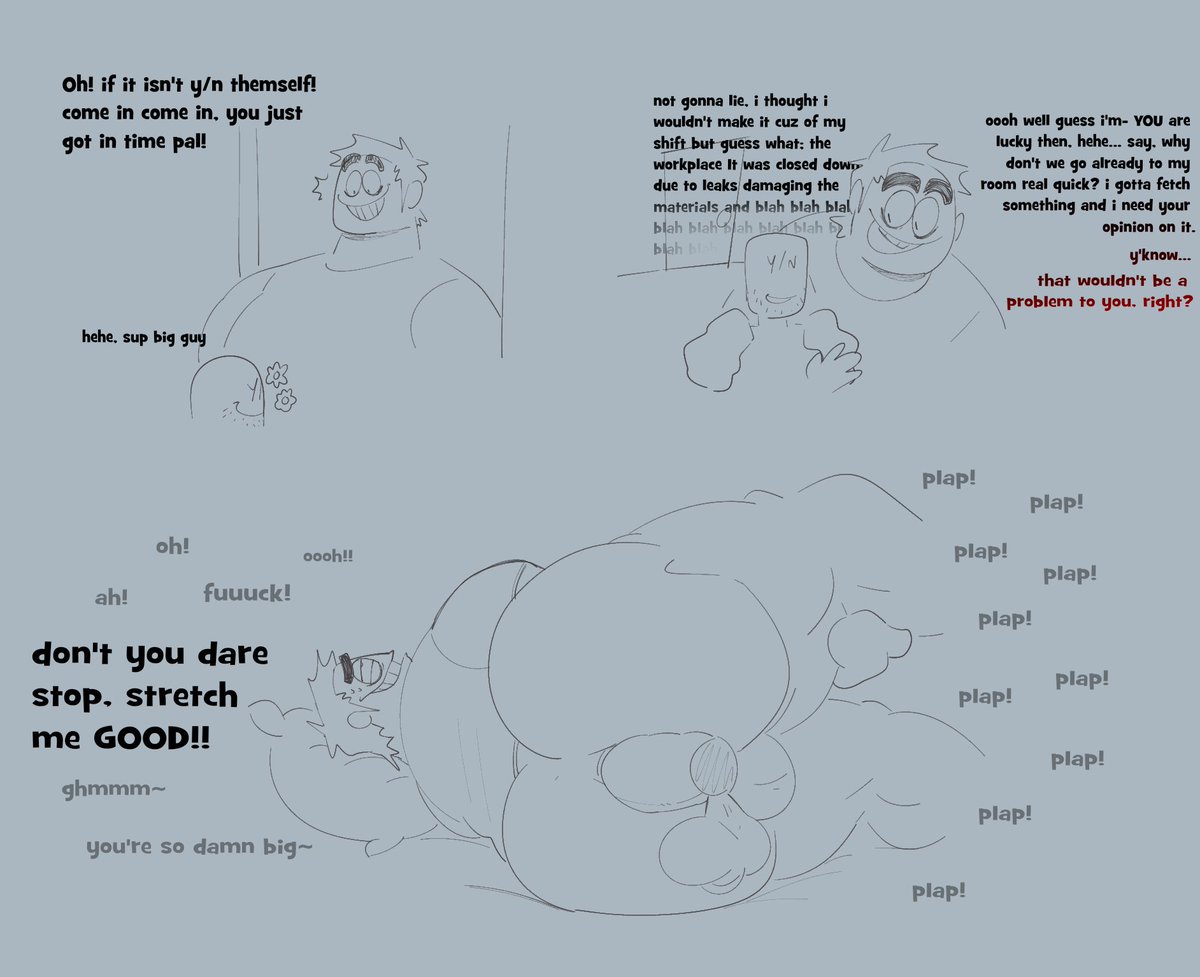 bob velseb, fat ass, fat male, gay, male only, male penetrated, male penetrating, male penetrating male, male/male, spooky month, warpycloak (artist)