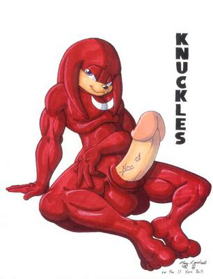 anthro echidna fur knuckles_the_echidna male male_only mammal marc_leonhardt monotreme penis purple_eyes solo sonic_(series) tagme vein veiny_penis