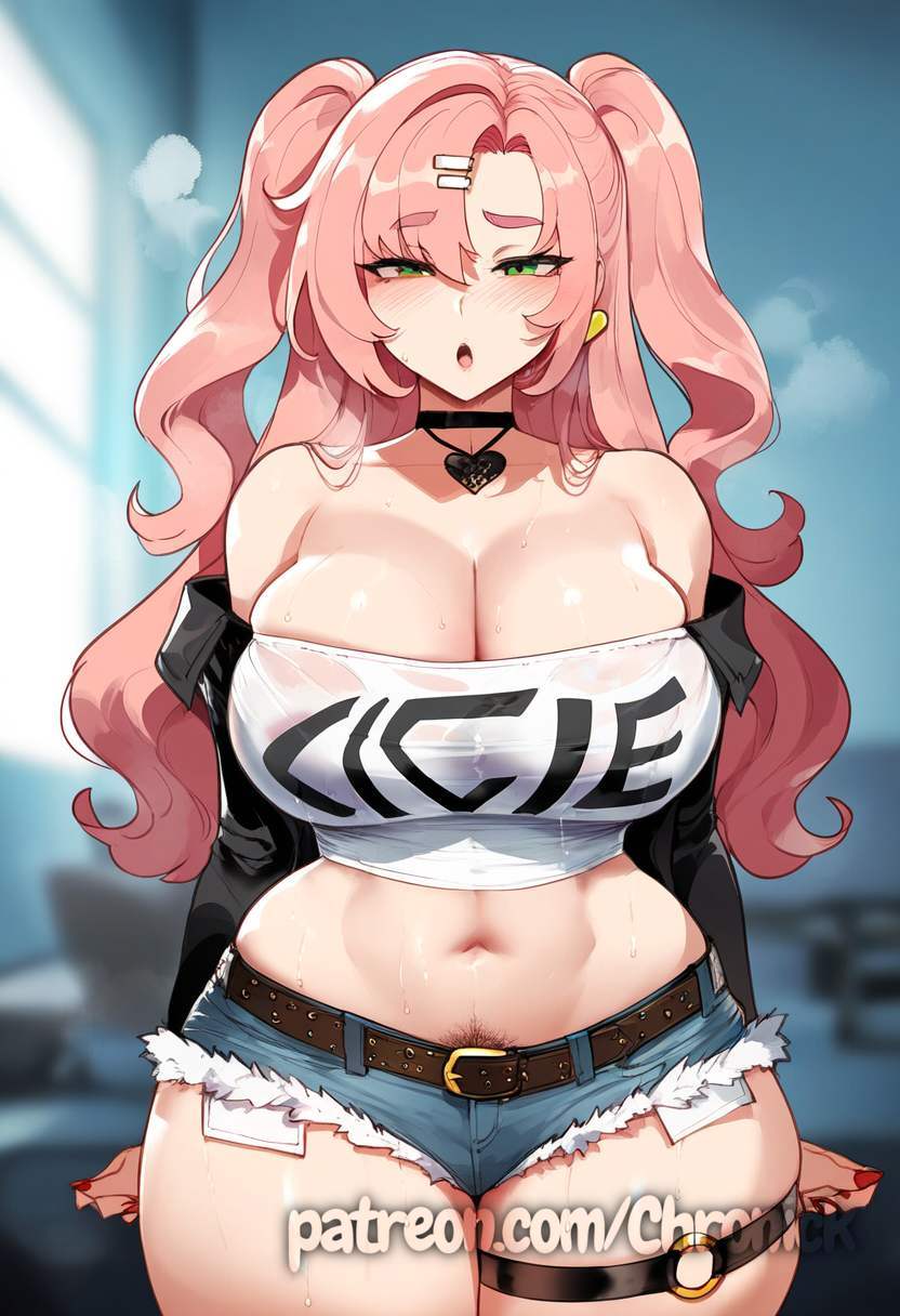 ai generated, breasts, chronick, cowboy shot, female, huge breasts, nai diffusion, nicole demara, solo, zenless zone zero