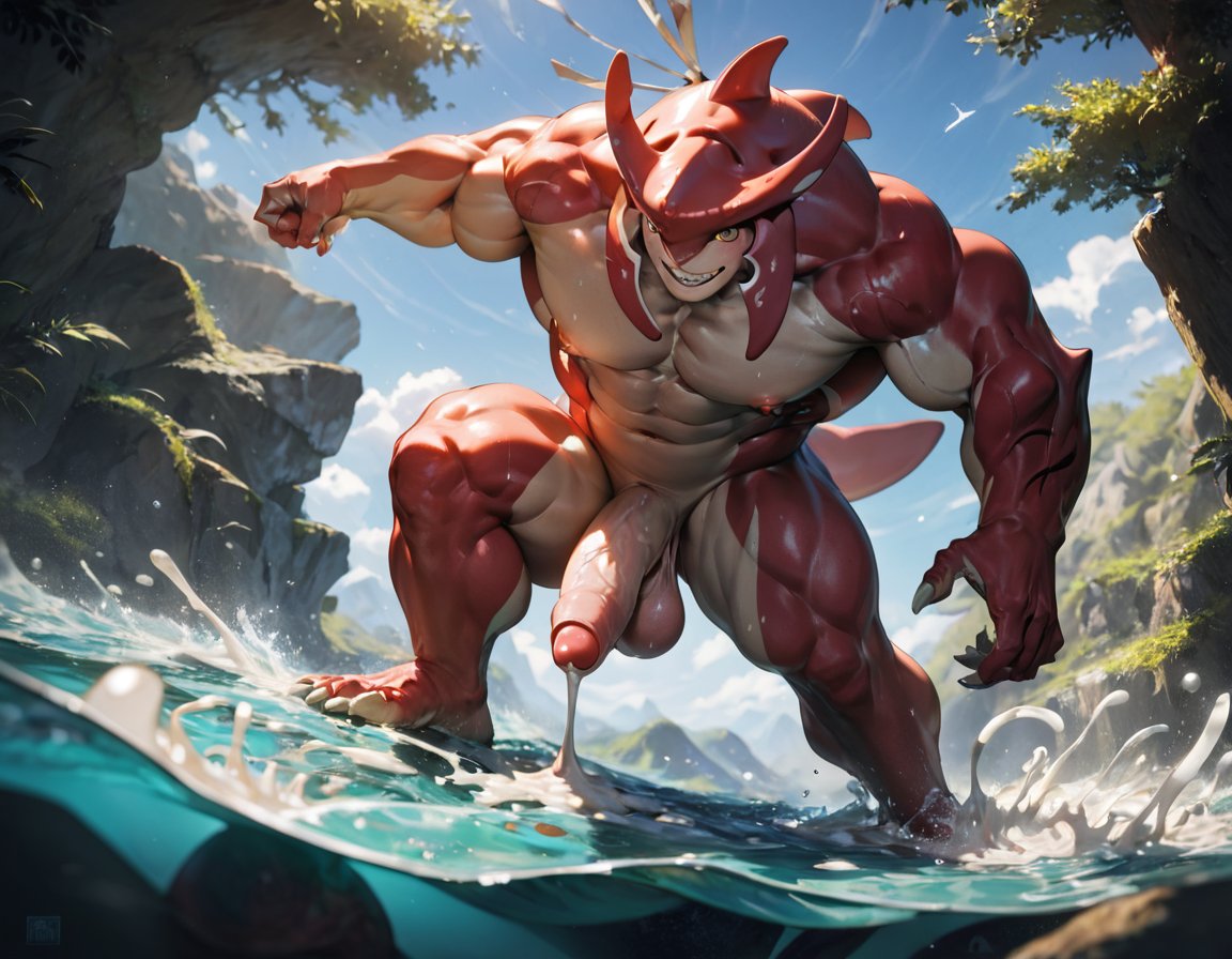 1boy abs ai_generated anthro balls bara big_balls big_muscles big_nipples big_pecs big_penis booster_rex breath_of_the_wild cum cum_everywhere cumshot daddy dilf ejaculation erect_nipples erection fishman foreskin gay huge_balls huge_cock huge_muscles huge_nipples huge_pecs hunk hyper hyper_balls hyper_penis kissing male male_only marine multicolored_body muscular muscular_anthro muscular_male navel nipples nude orgasm pecs penis red_body sidon_(zelda) solo the_legend_of_zelda water_surface white_body zora