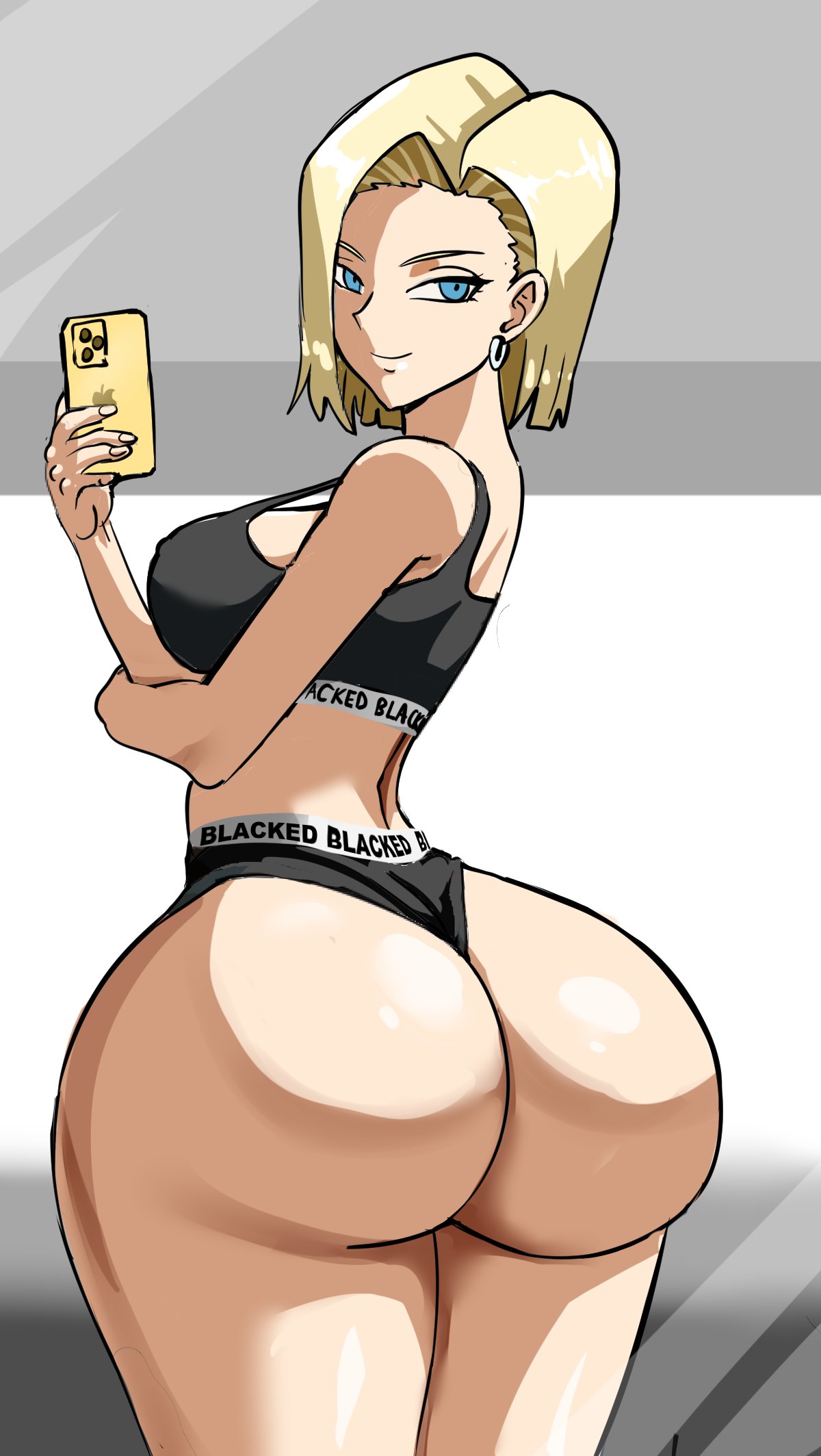 ! 1girl android android_18 android_girl artist_name ass ass_focus big_ass big_breasts big_butt black_guy black_male black_man blacked blacked_clothing blonde_female blonde_hair blonde_hair_female blue_eyes blue_eyes_female breasts cell_phone cheating cheating_female cheating_wife dark-skinned_male dark_skin dat_ass dragon_ball dragon_ball_super dragon_ball_z earring earrings eyelashes eyeless eyeless_male fat_ass female gym gym_background huge_ass huge_breasts huge_butt interracial large_ass large_breasts large_butt light-skinned_female light_skin male male/female medium_hair mirror mirror_reflection mirror_selfie mother no_text no_text_version panties phone selfie selfie_pose simp4a18 smile smiley_face textless textless_version thick thick_ass thick_butt thick_hips thick_legs thick_thighs topwear turned_around turned_back turned_head turning_around turning_head white_earring white_earrings wide_hips wife