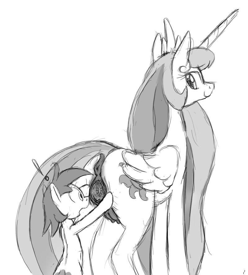 2015 alicorn animal_genitalia anus ass crotchboobs cutie_mark duo earth_pony equine female feral friendship_is_magic hair horn horse hymen long_hair looking_back male mammal my_little_pony nipples nude open_mouth pipsqueak_(mlp) pony presenting princess_celestia_(mlp) pussy simple_background sketch smile spread_pussy spreading straight tg-0 urethra virgin white_background wings young