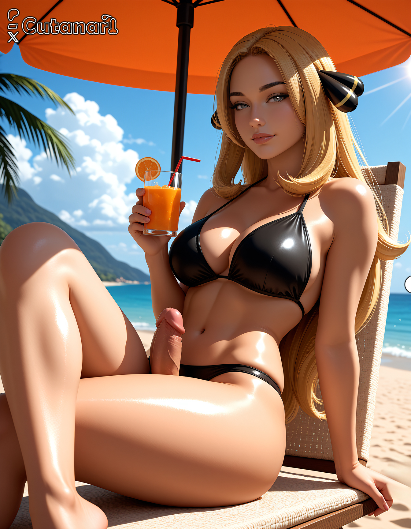 1futa, abs, ai generated, balls, beach, big balls, big breasts, big butt, big penis, big thighs, breasts, chest, cock, curvy, cutanari, cynthia (pokemon), dick, dickgirl, dickgirl only, futa only, futanari, looking at viewer, nsfw, patreon logo, patreon username, penis, perfect ass, perfect body, perfect boobs, perfect legs, pokemon, sexy, sexy body, sexy pose, small waist, solo, stable diffusion, testicles, uncensored