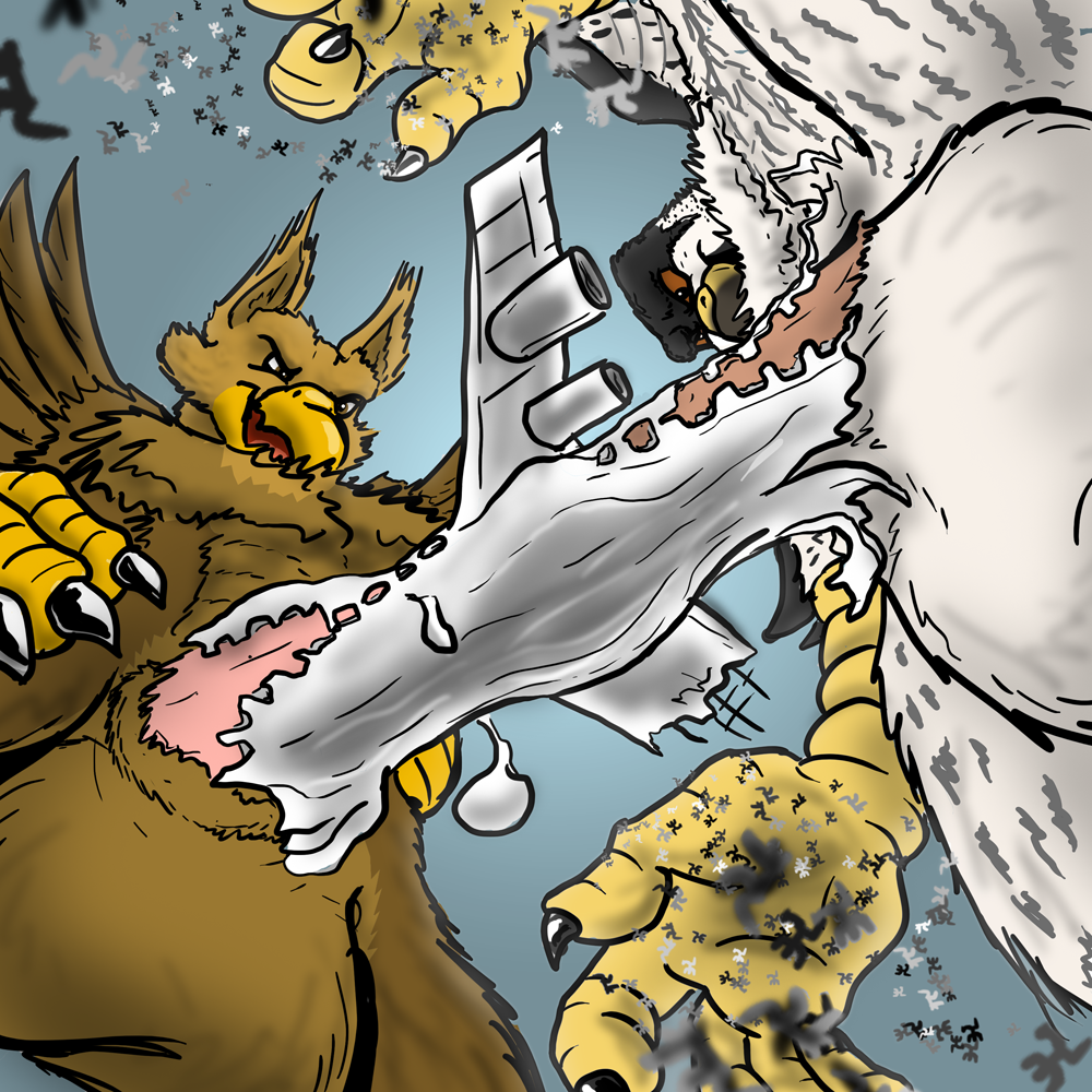 5_fingers abs aircraft airplane anthro avian balls beak bird bodily_fluids brown_body carpo claws corvidius_(character) crush cum cum_drip cumshot destruction dripping duo ejaculation erection extreme_size_difference falcon falconid feathered_wings feathers finger_claws fingers genital_fluids genitals gryphon humanoid_genitalia humanoid_penis jet low-angle_view macro macro_anthro macro_male male massacre muscular muscular_anthro muscular_male mythological_avian mythological_creature mythology nude open_mouth orgasm pecs penetration penile penis pyronite(commissioner) rampage size_difference smile tyrnn vehicle vehicle_destruction vehicle_penetrated white_body wings