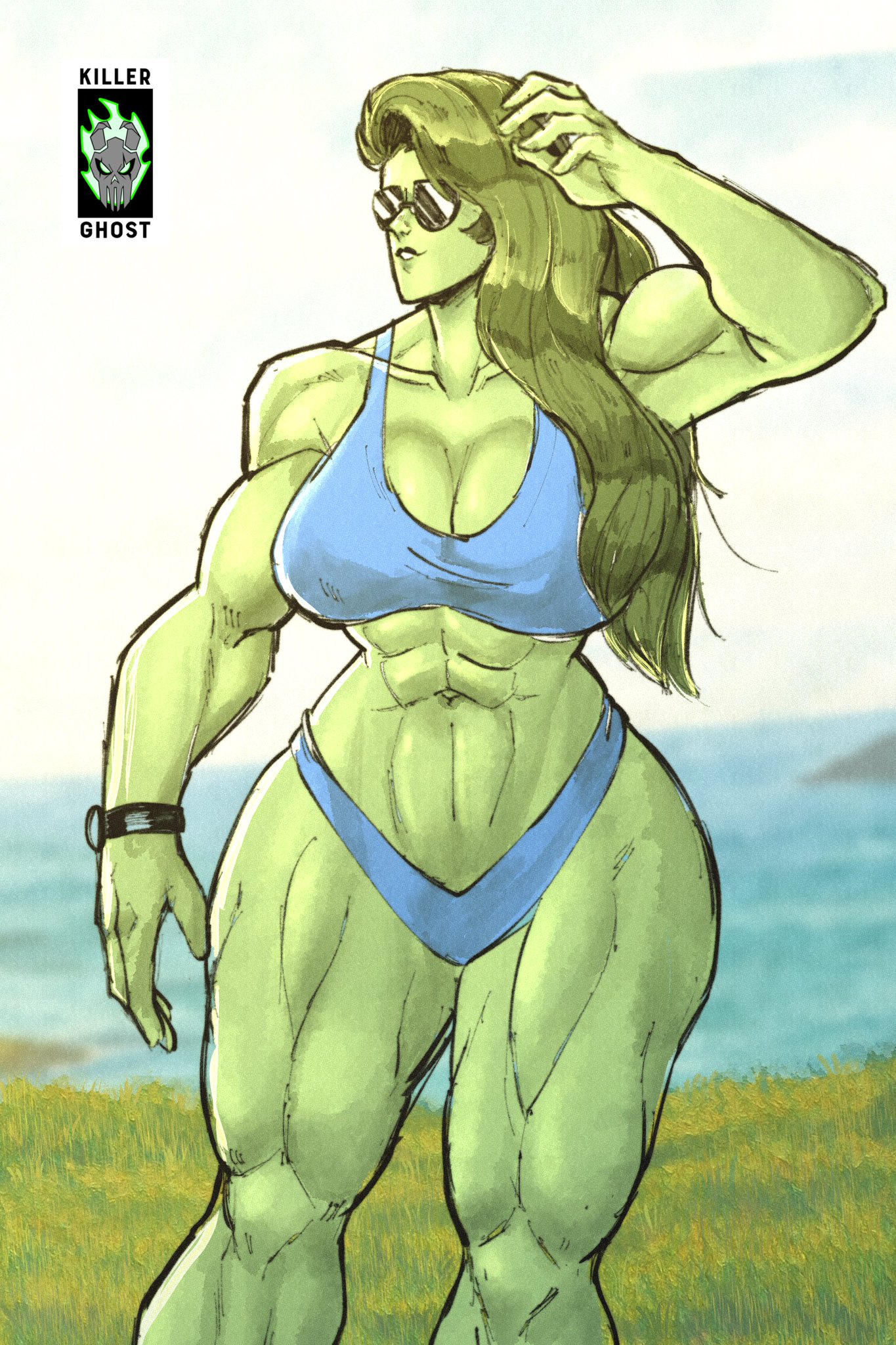 1girls, ass, big ass, big breasts, breasts, bust, busty, curvaceous, curvy, curvy figure, digital media (artwork), female, green body, green skin, green-skinned female, hips, hourglass figure, huge ass, huge breasts, hulk (series), jennifer walters, killerghost, large ass, large breasts, legs, marvel, marvel comics, mature, mature female, she-hulk, slim waist, thick, thick hips, thick legs, thick thighs, thighs, voluptuous, waist, wide hips