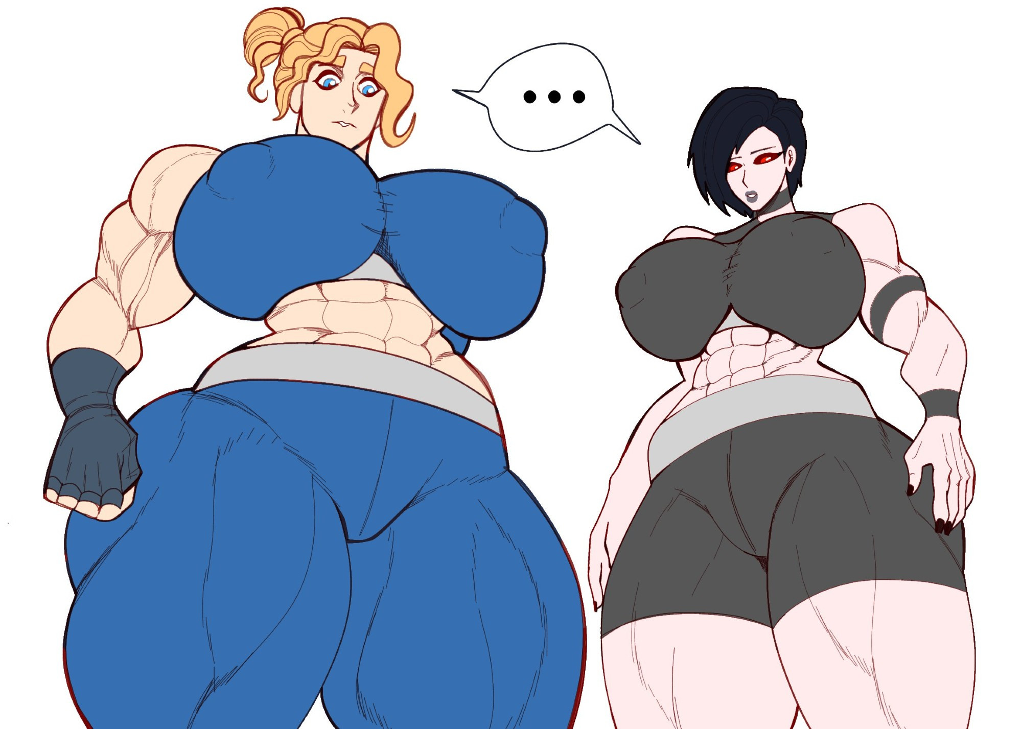 2girls, abs, corvus corax, female, imperium of man, muscular, muscular female, primarch, roboute guilliman, rompecaderasgod, rule 63, warhammer (franchise), warhammer 40k