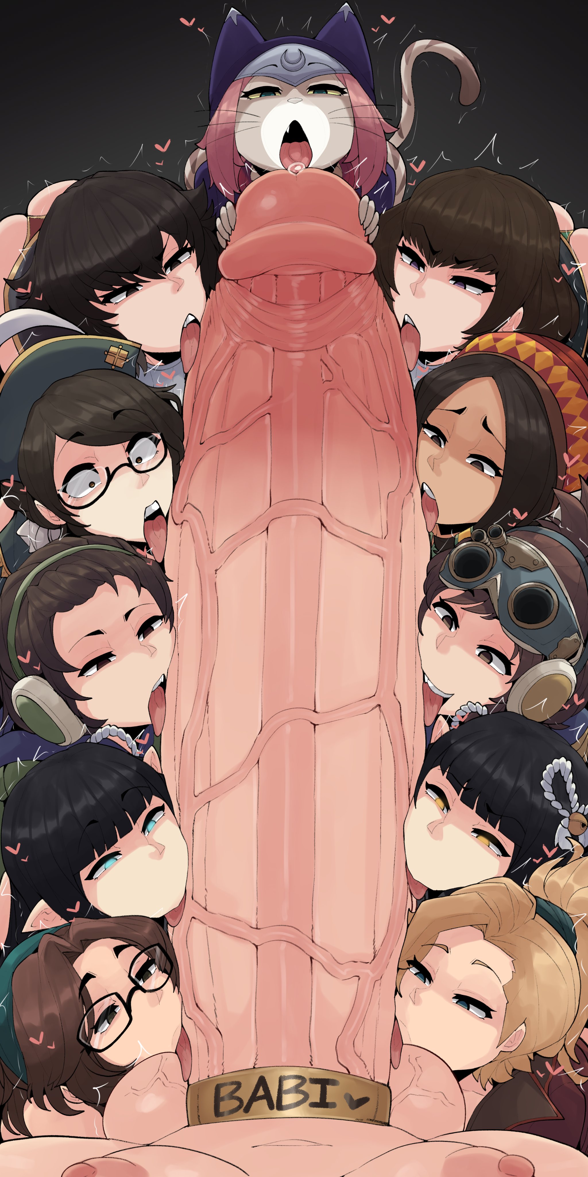 11girls, 1futa, absurdly large cock, alma (monster hunter wilds), big cock, big penis, breasts, cock, cock hungry, cock worship, collaborative fellatio, collaborative oral, dick, duplicate, enormous cock, enormous penis, erection, fat cock, female, fiorayne, futa on female, futa pov, futanari, gemma (monster hunter wilds), gigantic cock, gigantic penis, guildmarm (monster hunter), handler (monster hunter world), hinoa, horu, huge cock, hung, hyper, hyper cock, hyper penis, impossible fit, intersex, lined up, lineup, long penis, minoto, monster hunter, monster hunter wilds, nipples, open mouth, penis, pov, precum, rare, repost, reupload, rondine, serious handler, testicles, tongue out, tsubabi tempest, uncensored, veins, veiny, veiny penis, very fat penis