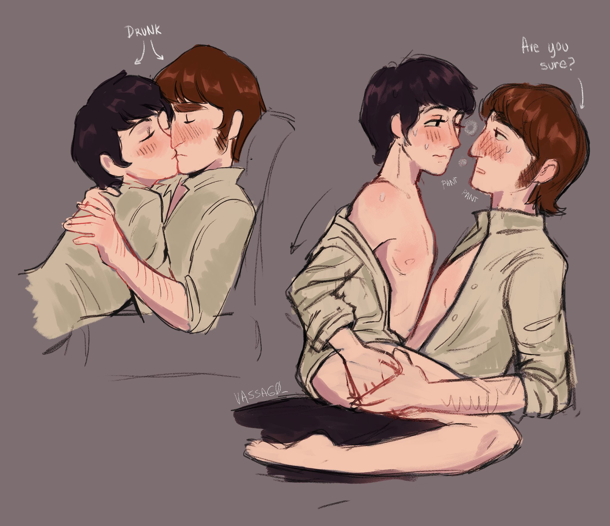 2boys, gay, john lennon, male, musician, paul mccartney, real person, tagme, the beatles