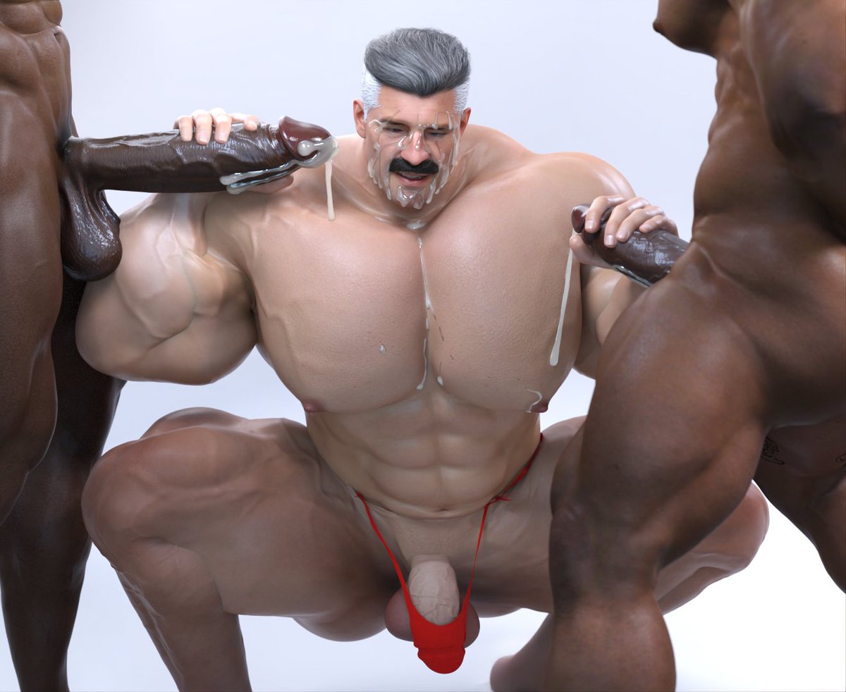 big pecs, blacked male, cum, cum on face, cumdrip, cumming, daddy, dark skin, dark-skinned male, dilf, double masturbation, gay, handjob, interracial, invincible, invincible (tv series), male, male only, masturbating, masturbating other, masturbation, moustache, muscular, muscular male, nolan grayson, nsfwmaker, omni-man, thong, viltrumite