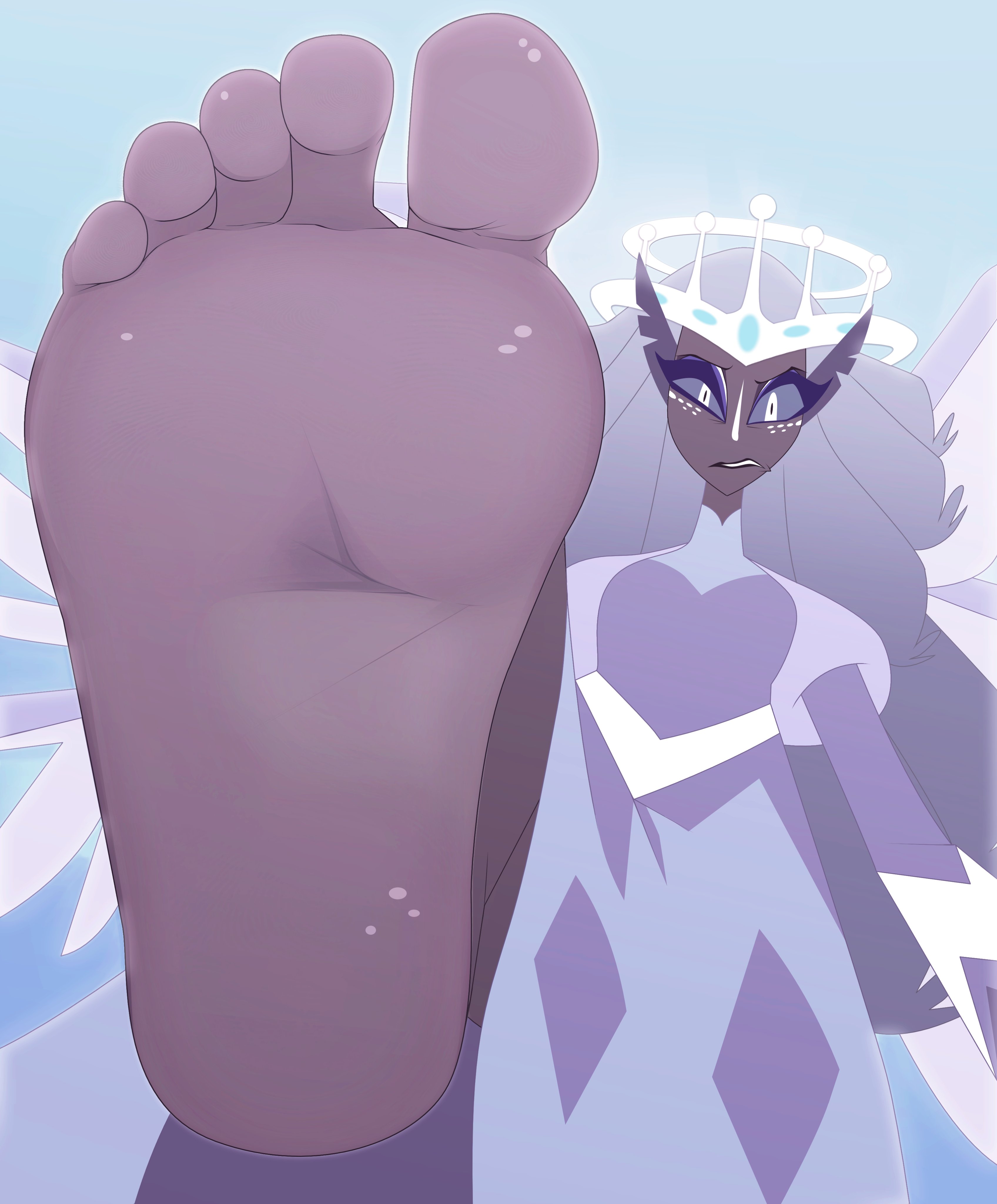 1girls, amazon prime, angel, barefoot, big feet, big female, bigger female, feet, feet fetish, feet focus, female, female only, foot, foot fetish, foot focus, foot pov, giant, giant feet, giant female, giant milf, giant woman, giantess, giantess feet, hazbin hotel, hellaverse, imminent crush, larger female, massive female, milf, rtuenuik2, sera (hazbin hotel), sole, soles, spindlehorse toons, stomp, stomping, toes, vivziepop