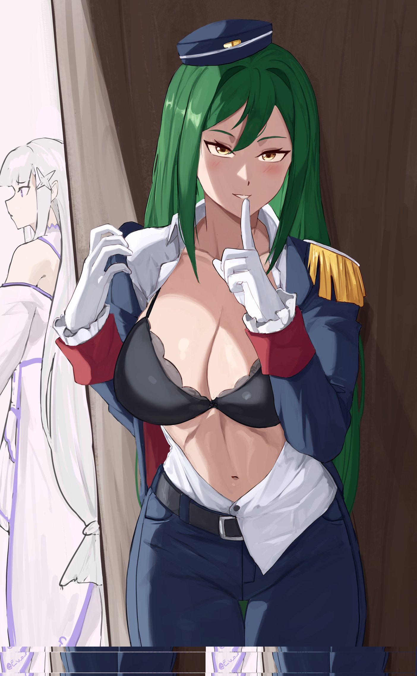 Rule 34 Dev - 1boy 1girls alternate_breast_size big_breasts blonde_hair  breasts bunny_ears clothed clothed_female_nude_male crusch_karsten cum  cum_in_pussy cum_inside female fourier_lugunica from_behind  from_behind_position fucked_from_behind gear_art ...