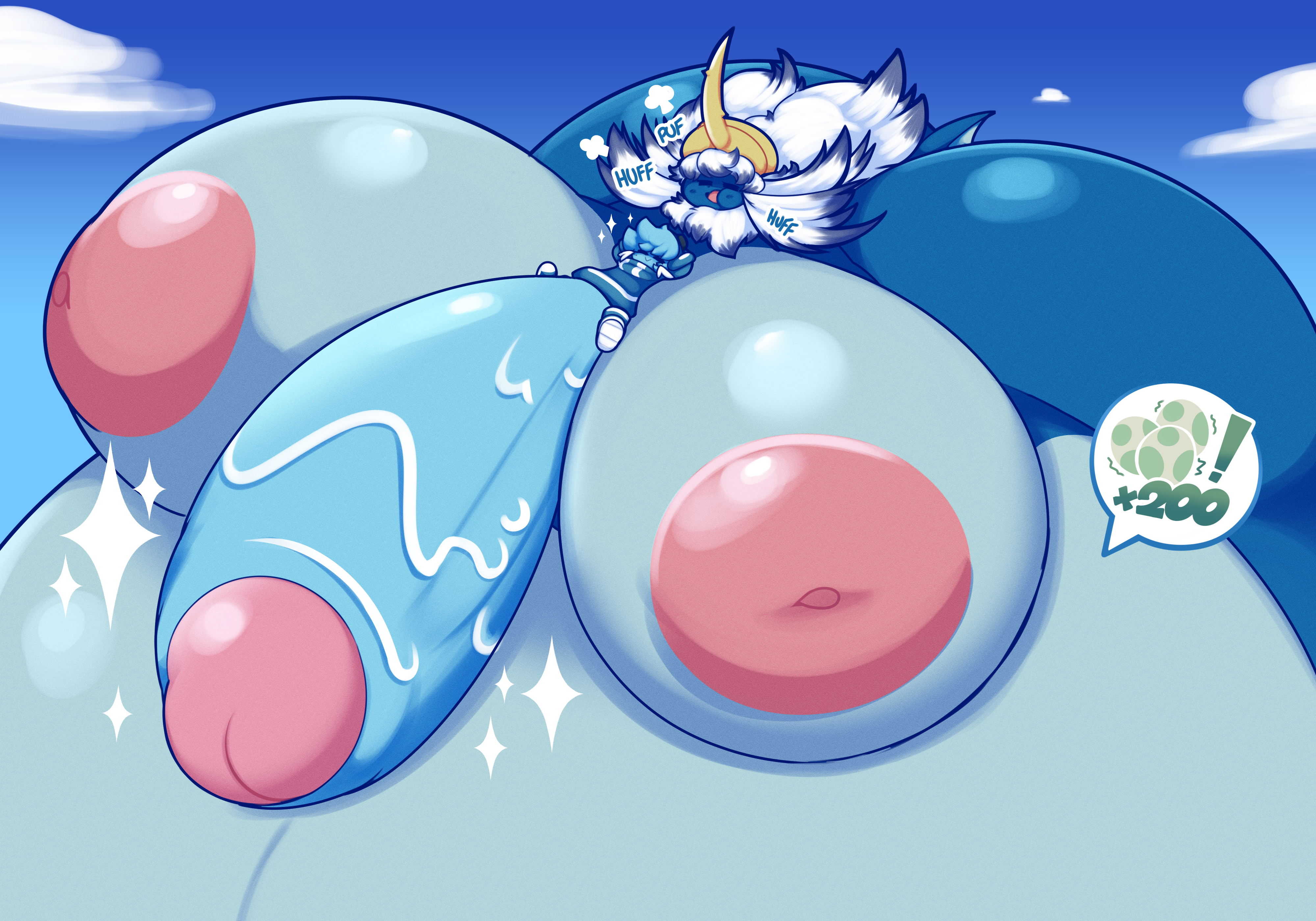 absurd res, after oral, after sex, anthro, areola, areolae, ass, bbw, belly, big areola, big ass, big belly, big breasts, big penis, blue fur, blue hair, breasts, chubby, chubby female, cock, commission, cumflated, cumflated belly, cumflation, dewbber, dewott, exausted, fat, female, furry, furry only, gasping, gasping for air, generation 5 pokemon, happy, happy female, happy male, huge areolae, huge ass, huge belly, huge breasts, huge cock, hyper, hyper areola, hyper ass, hyper belly, hyper breasts, hyper genitalia, hyper penis, impregnation, inverted nipples, large areolae, large ass, large belly, large breasts, large penis, larger female, macro, male, micro, naked female, overweight, overweight female, penis, pleasured, pokémon (species), pokemon, pokemon (species), pregnant, pregnant belly, pregnant female, samurott, shiny penis, smaller male, ssbbw, tail, tusks (dewbber)