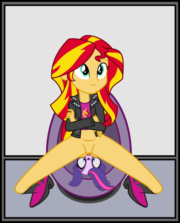 accurate_art_style bottomless canine crossover cunnilingus equestria_girls female feral friendship_is_magic half-dressed human human_on_feral humanized interspecies littlest_pet_shop mammal my_little_pony oral penetration sex sunset_shimmer vaginal_penetration zoe_trent zoophilia