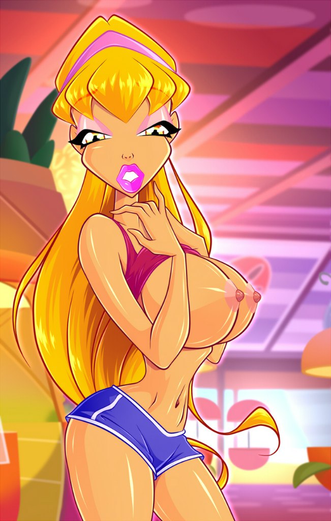 1girls, 4kids entertainment, amber eyes, areola, belly, big breasts, blonde hair, bloomers, braless, breasts, buruma, busty, cleavage, color, female, hourglass figure, large breasts, long hair, looking at viewer, navel, nickelodeon, nipples, no bra, no sex, perky breasts, rainbow (animation studio), shirt up, shorts, solo, stella (winx club), teenager, thighs, thin waist, uncensored, uncensored breasts, voluptuous, wasp waist, winx club, yellow eyes, zfive