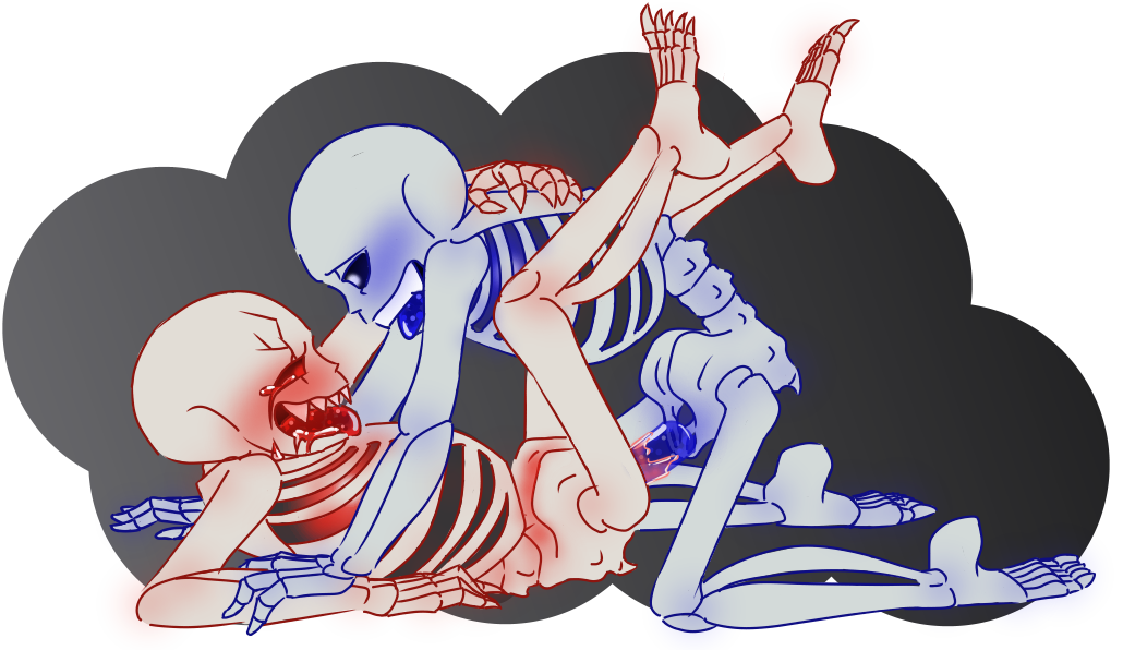 alternate_universe andromorph blue_ectobody blue_penis blue_tongue bodily_fluids bone cracked_skull crying cuntboy duo ectobody ectopenis ectovagina female from_front_position genitals hickorydox humanoid intersex intersex/male kustard(ship) lying male male/female male/male missionary_position on_back penis pinned pinned_arms pinned_to_ground red_tongue sans_(underfell) sans_(undertale) sex sharp_teeth skeleton tears tears_of_pleasure teeth tongue undertale undertale_(series)