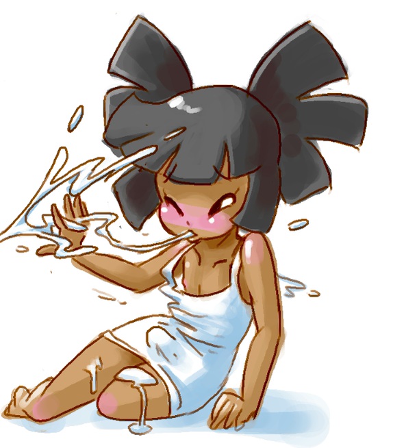 2boys, after blowjob, black hair, blowjob, cum, cum on face, cum while sucking, dark skin, dark-skinned femboy, dark-skinned male, dark-skinned sissy, dark-skinned sub, dark-skinned twink, erection while cumshot, femboy, femboysub, male, male on femboy, male on male, male/male, minus8, minus8 (character), naked male, original, ponytails, tagme, unseen male face, white shirt