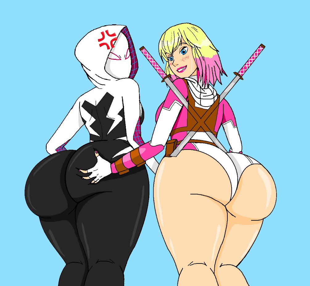 2females 2girls angry_at_another ass ass_bigger_than_body ass_bigger_than_breasts ass_bigger_than_head ass_bigger_than_torso ass_focus ass_grab big_butt big_butt_(female) big_butt_cheeks big_buttocks blonde_female blonde_hair blonde_hair_female blue_background blue_eyes blue_eyes_female blush blush_lines blushing_at_another booty butt_bigger_than_body butt_bigger_than_breasts butt_bigger_than_head butt_bigger_than_torso butt_focus butt_grab clothed clothed_female clothes clothing curvaceous curvaceous_ass curvaceous_body curvaceous_female curvaceous_figure curvaceous_hips curvaceous_thighs curves curvy curvy_ass curvy_body curvy_female curvy_figure curvy_hips curvy_thighs digital_art digital_drawing_(artwork) digital_media digital_media_(artwork) digital_painting_(artwork) female female_focus female_human female_only females females_focus females_only fingerless_gloves ghost-spider grabbing grabbing_another's_ass grabbing_ass grabbing_butt gwen_stacy gwen_stacy_(spider-verse) gwenpool hair_dye katana knee_gap latex_suit leotard leotard_spandex looking_at_another looking_at_another's_ass looking_at_another's_butt marvel marvel_comics mask pink_fingernail_polish pink_fingernails pink_hair pink_hair_dye pink_hair_female pink_lips pink_lipstick plump plump_ass plump_butt plump_thighs skyfall1999 spandex spandex_suit spider-gwen spider-man:_across_the_spider-verse spider-man:_into_the_spider-verse spider-man_(series) sword swords tagme thick thick_ass thick_body thick_booty thick_butt thick_hips thick_legs thick_lips thick_thighs thigh_gap thigh_highs thighhighs thighs voluptuous voluptuous_body voluptuous_female