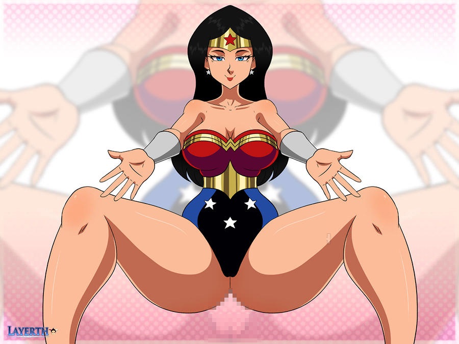 black_hair blue_eyes dc dc_comics diana_prince fit_female fully_clothed hourglass_figure inviting large_breasts layerth legs_apart long_hair thick_thighs tiara voluptuous wonder_woman wonder_woman_(series)