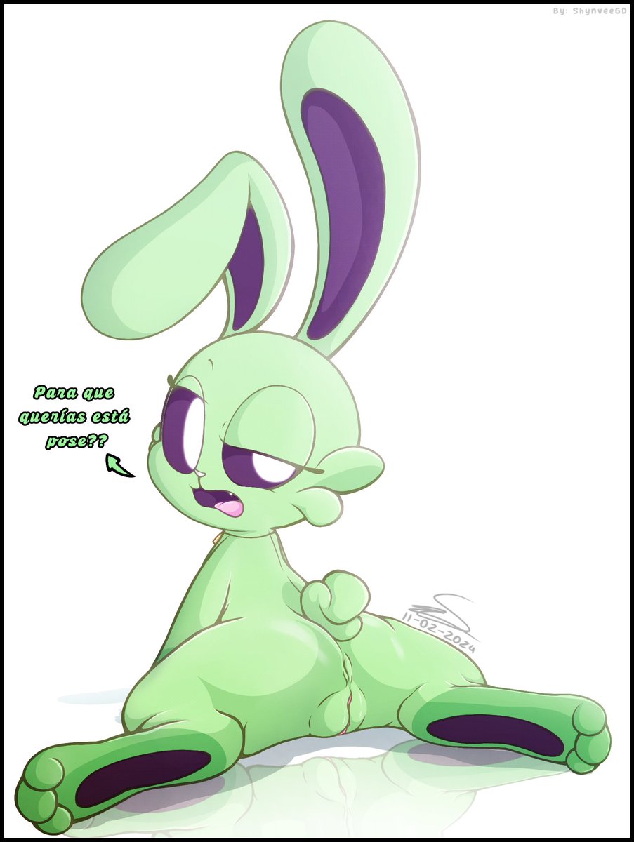 anthro anthro_on_anthro anthro_only bunny critters_(poppy_playtime) domestic_rabbit furry_only green_body green_fur green_skin hoppy_hopscotch hoppy_hopscotch_(poppy_playtime) no_humans poppy_playtime poppy_playtime_(chapter_3) rabbit sex shynveegd smiling_critters tagme