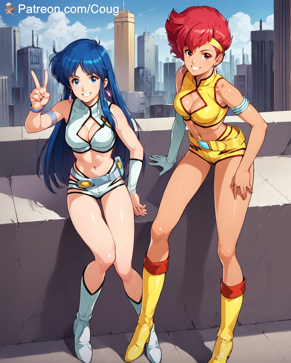 ai_assisted ai_generated coug cougwe dirty_pair kei_(dirty_pair) lesbian_sex stable_diffusion tagme yuri yuri yuri_(dirty_pair)