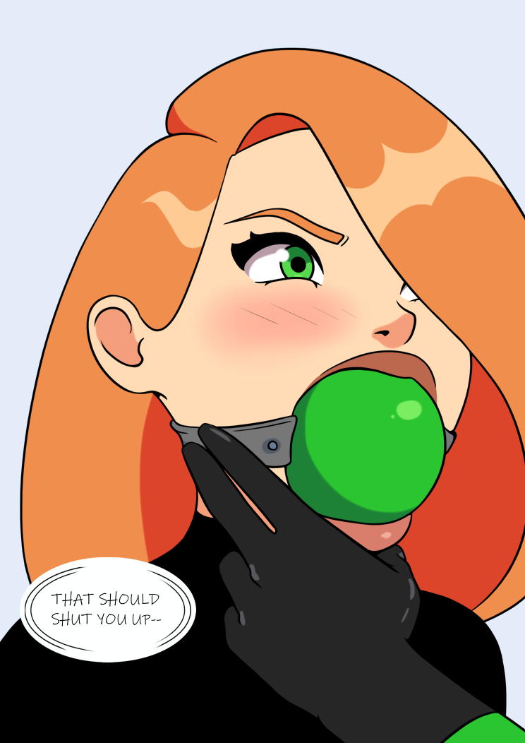 1girls ball_gag english_text female female_focus femsub gag gagged green_eyes png puffpow text