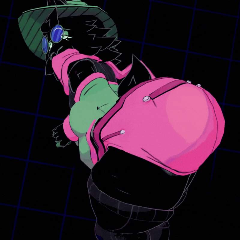 3d 3d_(artwork) 3d_animation 3d_model animated ass ass_focus battle boss_monster cryptiacurves deltarune femboy furry goat hi_res notsawl ralsei ralsei_(cryptiacurves) ralsei_with_black_fur shorts