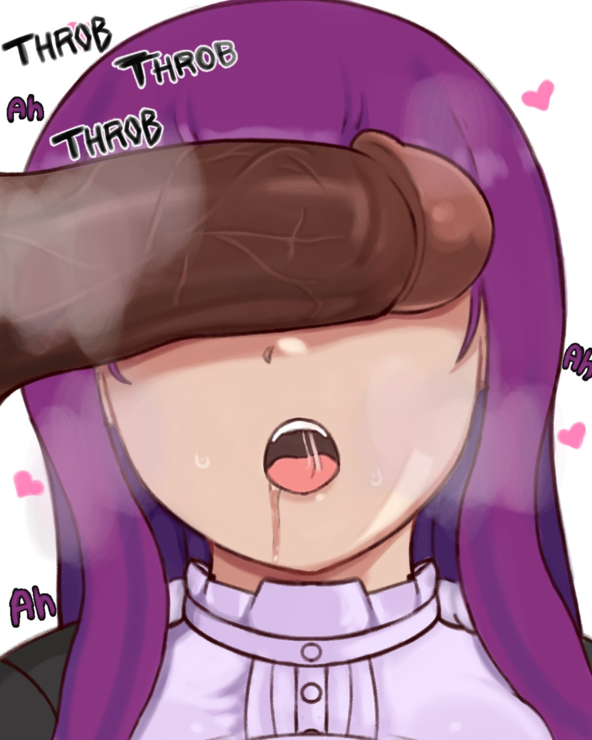 big_penis black_penis cant_see_the_haters cock drooling fern_(sousou_no_frieren) heart heart needy open_mouth purple_hair salchipapaasada_(artist) saliva sousou_no_frieren throbbing_penis tongue_out veiny_penis