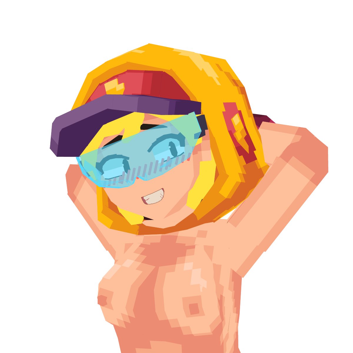 brawl_stars breasts max_(brawl_stars) mc-zbm minecraft streetwear_max supercell yellow_hair