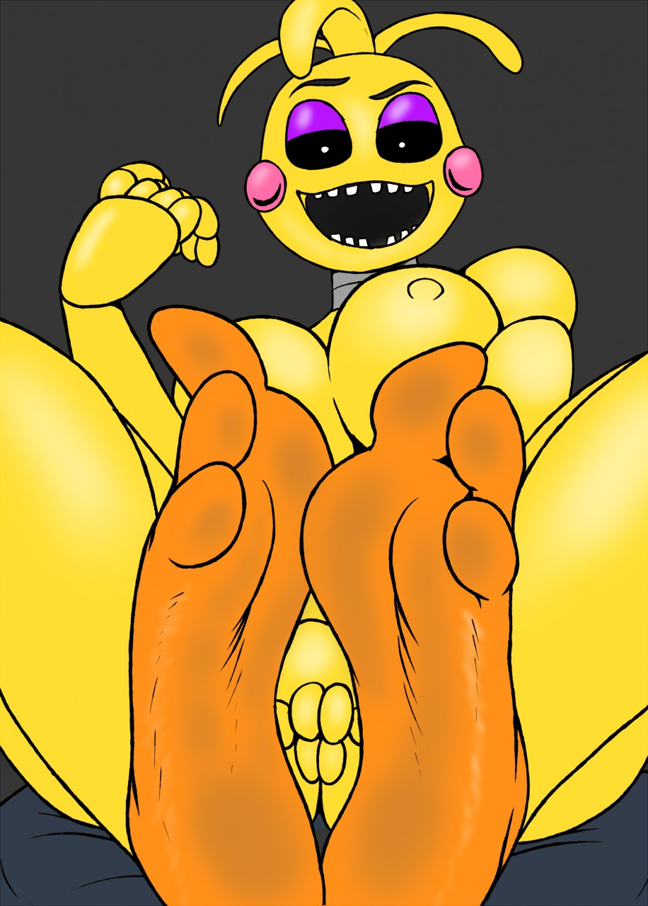 animatronic, avian, bird, breasts, chicken, feet, female, five nights at freddy's, five nights at freddy's 2, foot focus, looking at viewer, machine, mechanical, pussy, robot, soles, solo, toes, toy chica (fnaf), zp92