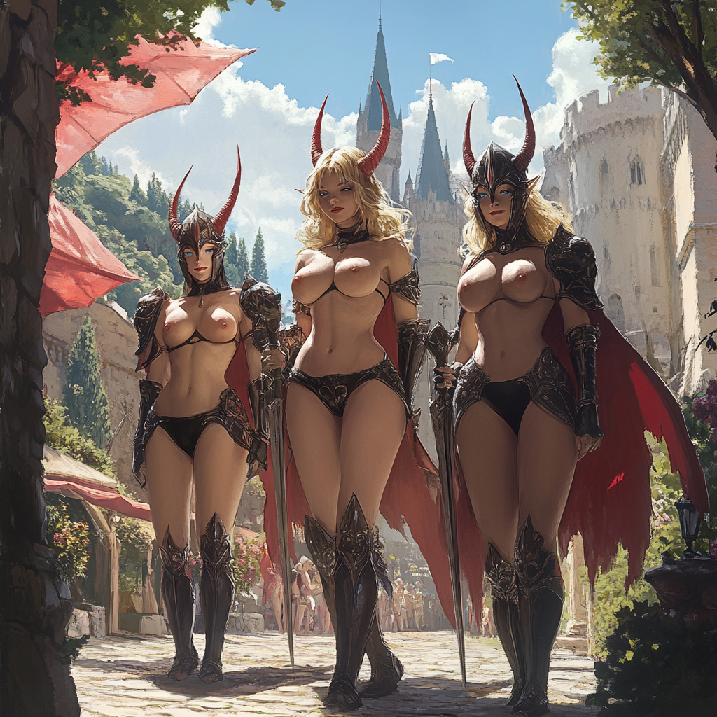 ai_generated breasts breasts_out darkinea_realm demon demon_female demon_girl female topless topless_female