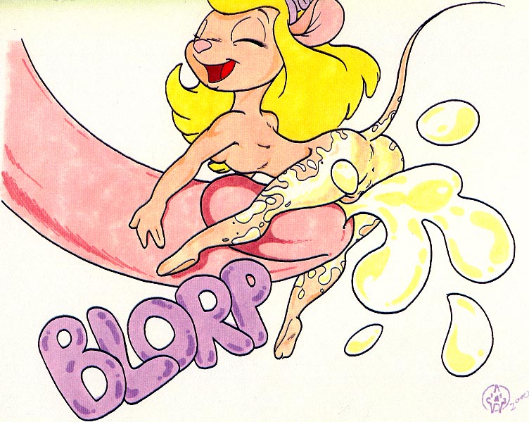 2000 anthro ass blonde_hair chip_'n_dale_rescue_rangers cum cum_on_ass disney duo fatalis female gadget_hackwrench hair macro mammal micro micro_on_penis minigirl_on_penis mouse nude penis pussy rodent size_difference sound_effects straight