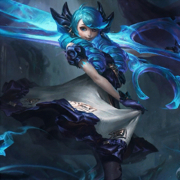 ai_generated animated big_breasts bouncing_breasts breasts edit fit_female gwen_(league_of_legends) league_of_legends official_art showing_off undressing