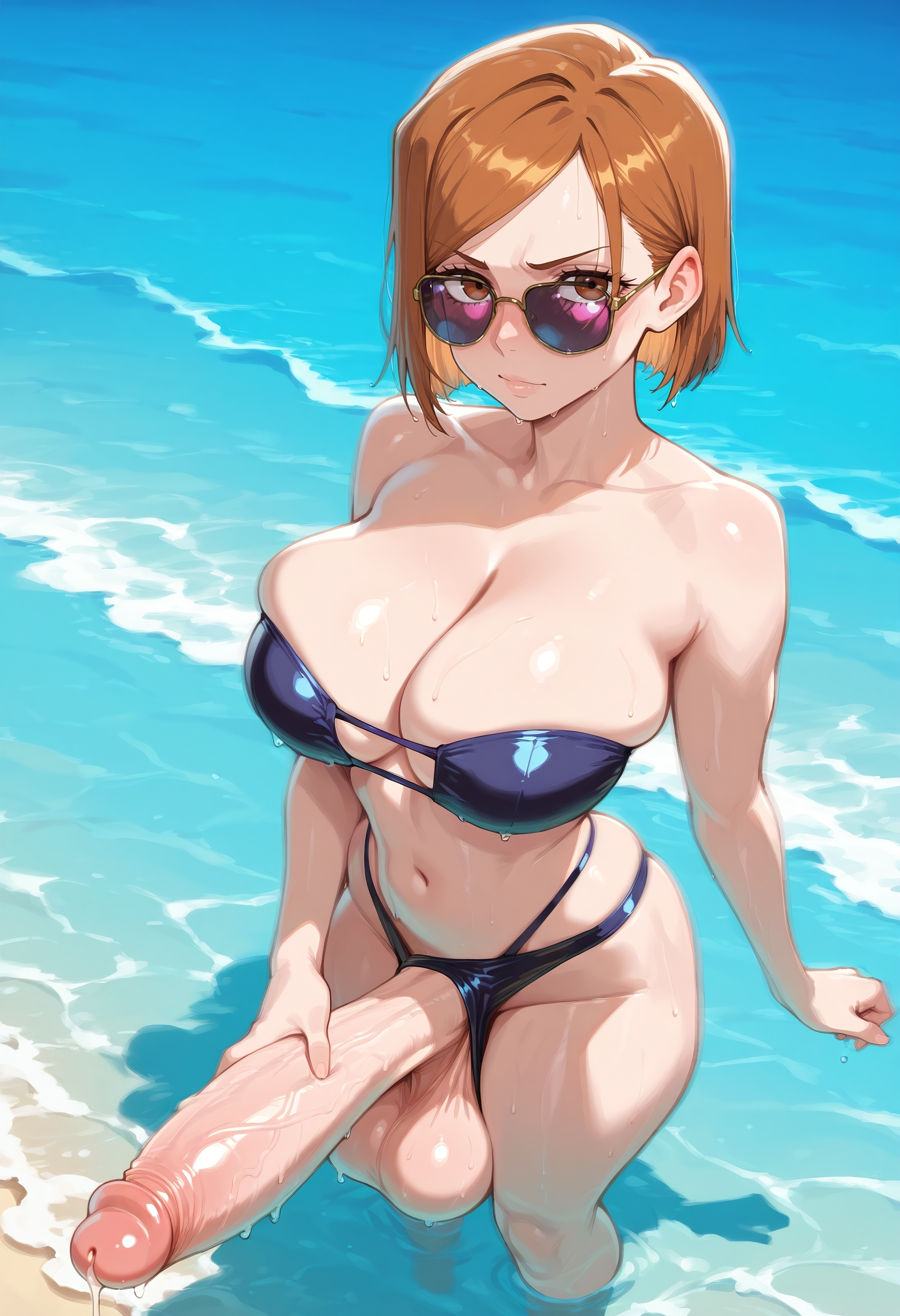 ai generated, futanari, intersex, jujutsu kaisen, kugisaki nobara, light skin, light-skinned futa, starskyai