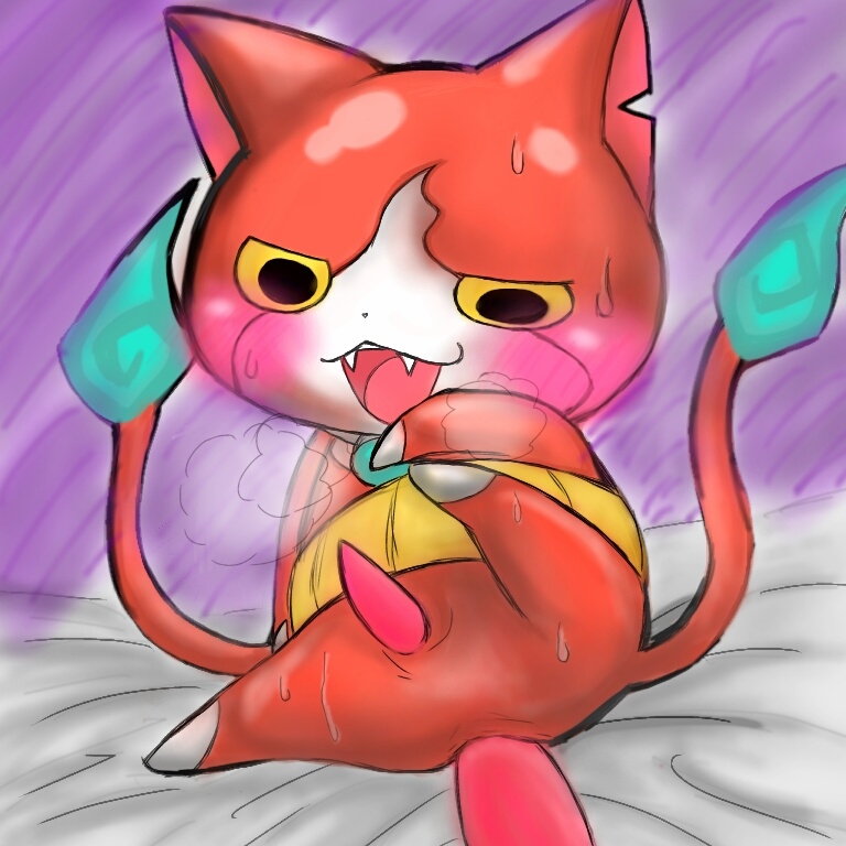 anal blush chouga duo feline haramaki jibanyan level-5 male mammal penis yaoi yo-kai yo-kai_watch youkai youkai_watch yōkai