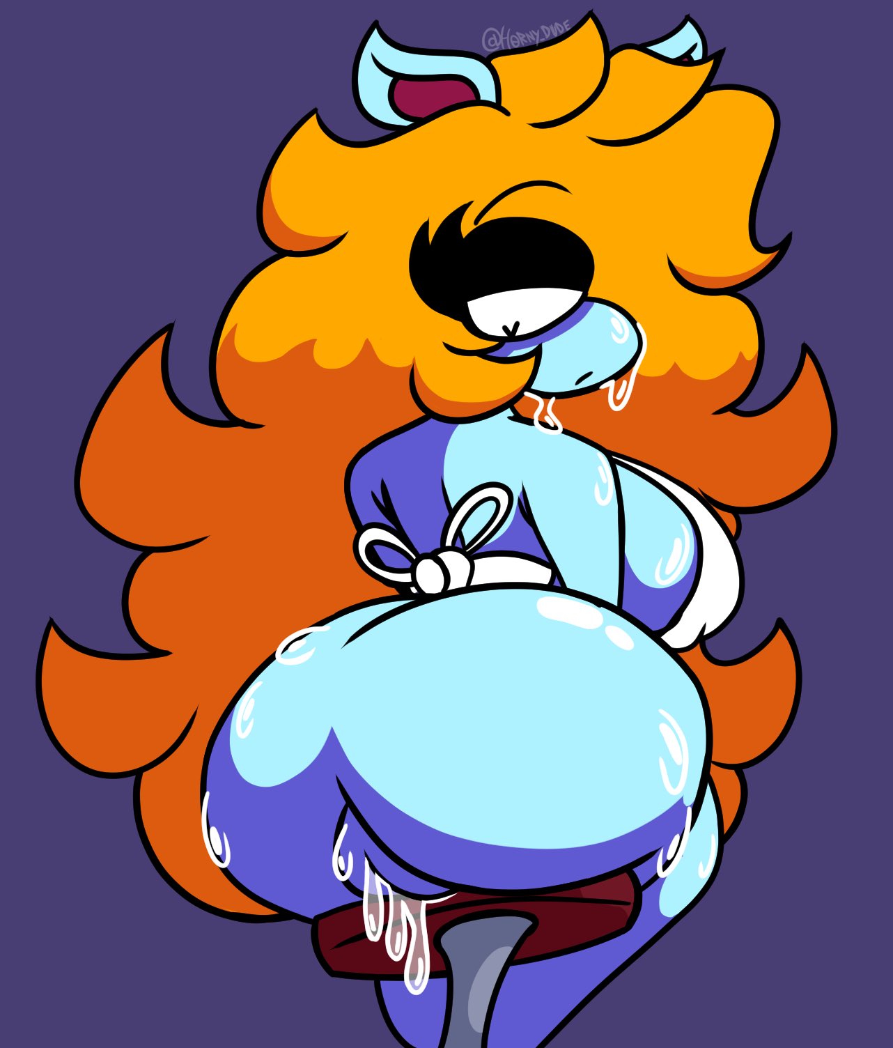 ass, ass focus, breasts, donisha parmigiana, donisha parmigiana (stanace), female, hornyahdude, large ass, large breasts, pizza tower, pussy, pussy juice, pussy juice drip, pussy leaking, tagme