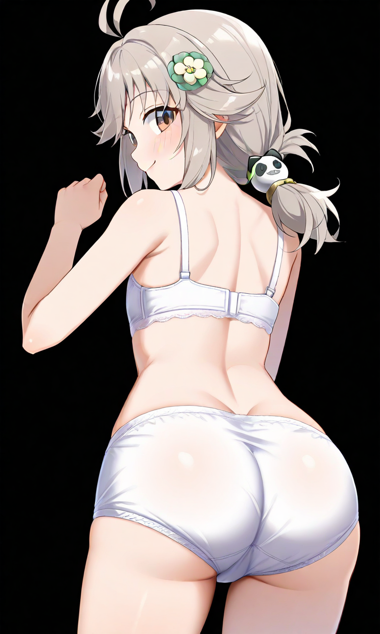 1girls ai_generated female huge_ass huge_butt jerking_off_hand_motion panties rune_factory rune_factory_4 solo suggestive_gesture underwear white_hair white_panties white_underwear xiao_pai