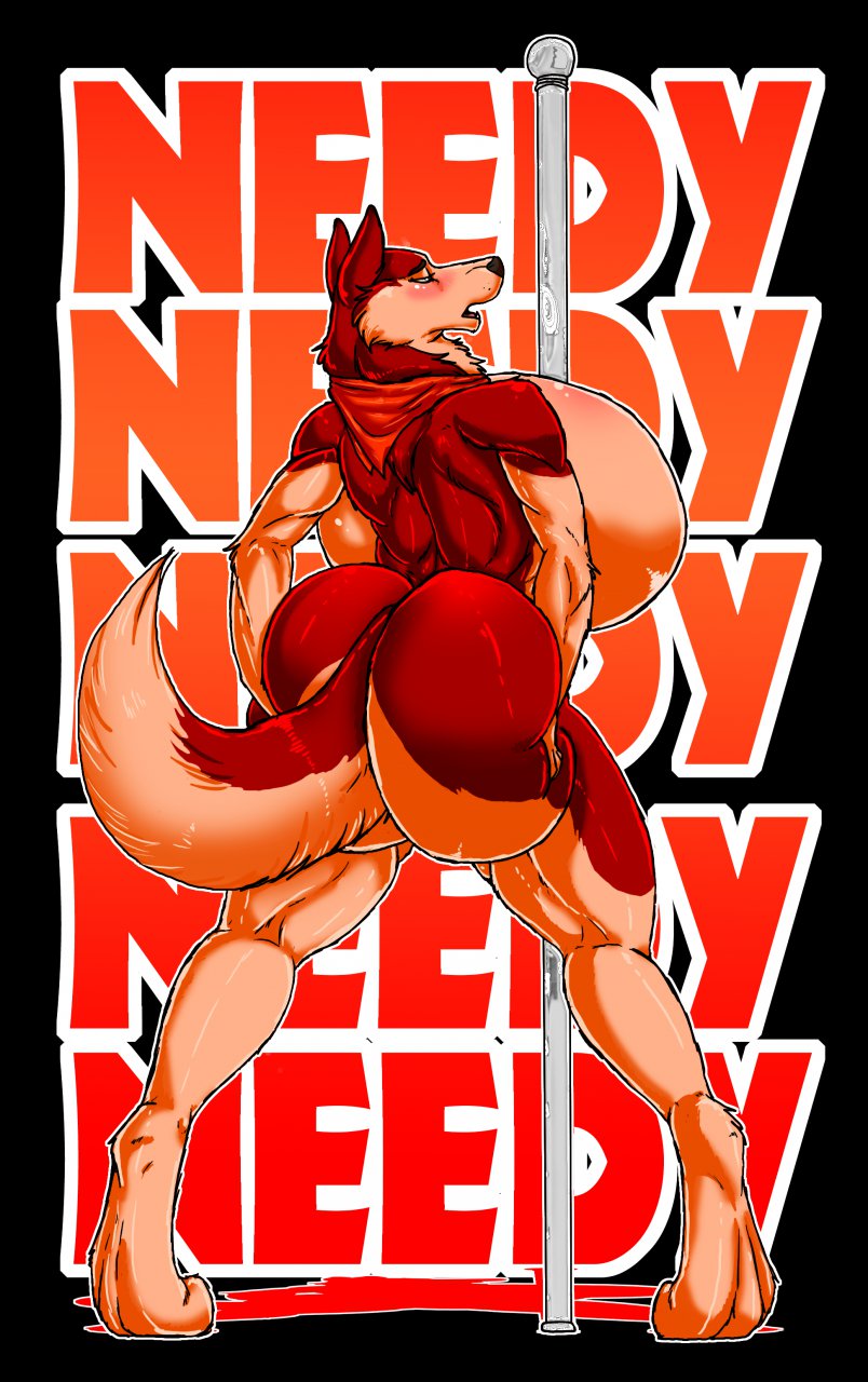 2013 abstract_background anthro anthrofied ass balto_(film) balto_(series) bandana big_breasts big_butt biped blush breasts canid canine canis clothing digitigrade domestic_dog english_text female fur half-closed_eyes hi_res huge_breasts huge_butt husky hyper jenna_(balto) kerchief mammal muscular muscular_anthro muscular_female narrowed_eyes nordic_sled_dog nude open_mouth pole red_theme simple_background solo spitz standing text universal_studios xtrent968