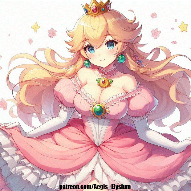 1girls aegis_elysium ai_art ai_generated blonde_hair blue_eyes blush blushing blushing_at_viewer breasts cleavage crown dress female female_focus gem hair_ornament headpiece highres huge_breasts jewelry large_breasts long_hair looking_at_viewer lying mario_(series) navel nintendo patreon patreon_username peach ponytail princess princess_peach smile solo solo_focus standing super_mario_bros. super_mario_galaxy thick thick_breasts tiara tree very_long_hair