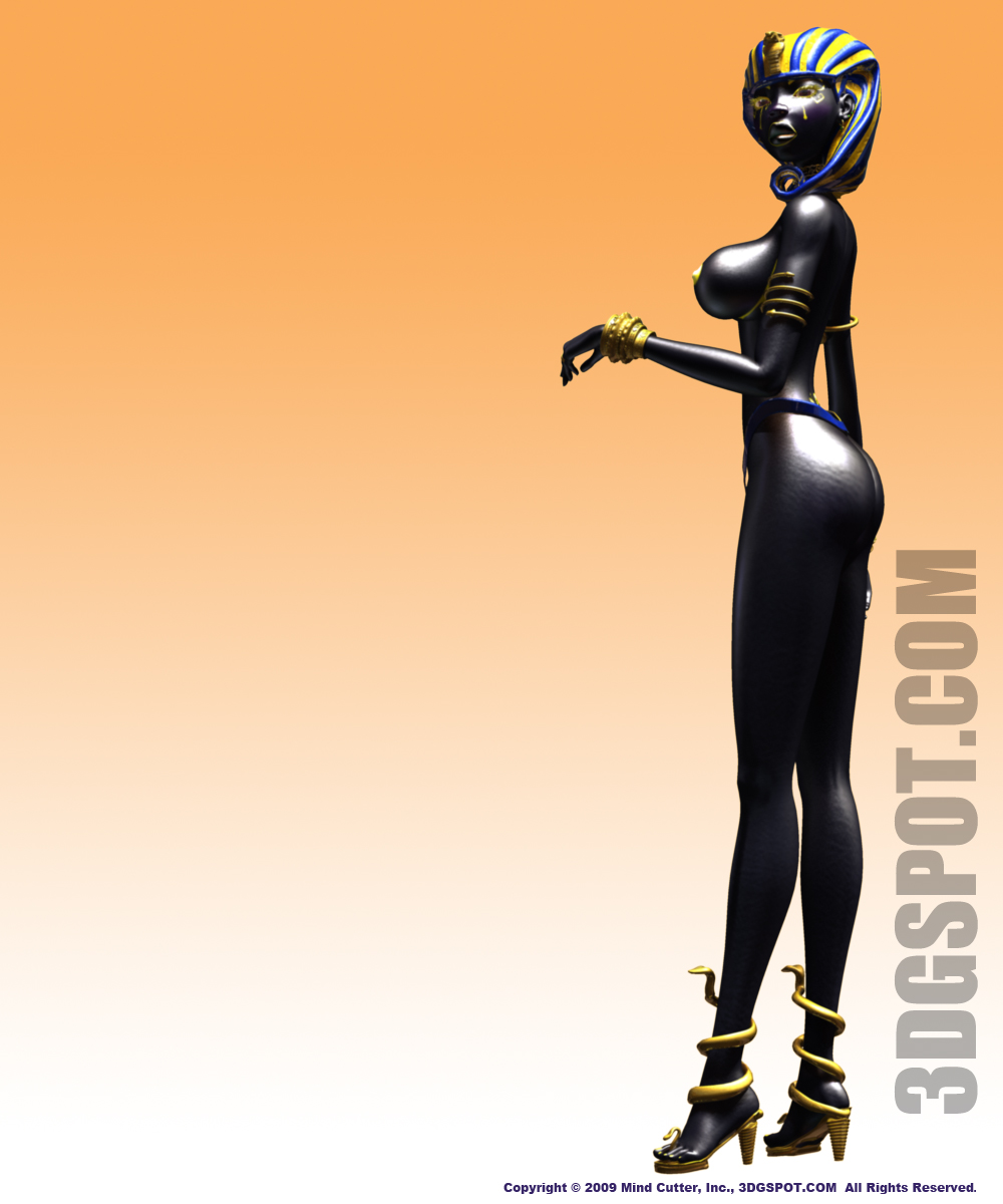 2009 3d 3dgspot big_ass black_skin breasts dark-skinned_female dark_skin egyptian egyptian_female egyptian_mythology female gold_makeup huge_breasts large_breasts long_legs mind_cutter phara ra ra_(3dgspot)