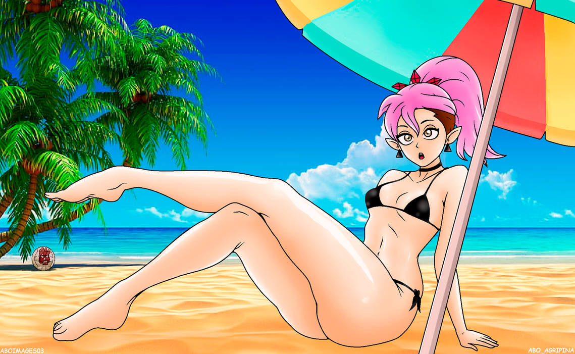 aboimages03 amity_blight beach bikini breasts feet female solo tagme the_owl_house the_owl_house_(finale) thighs