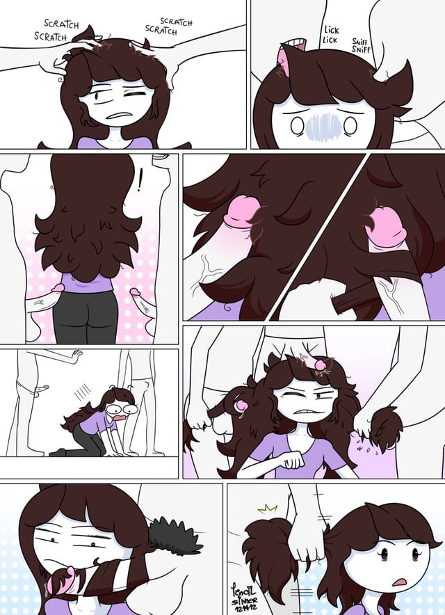 1girls annoyed_expression clothed_female comic groping hairjob jaiden_animations jaiden_dittfach molestation multiple_girls pencilsinner121412 penis_in_hair scared smelling_hair touching_hair