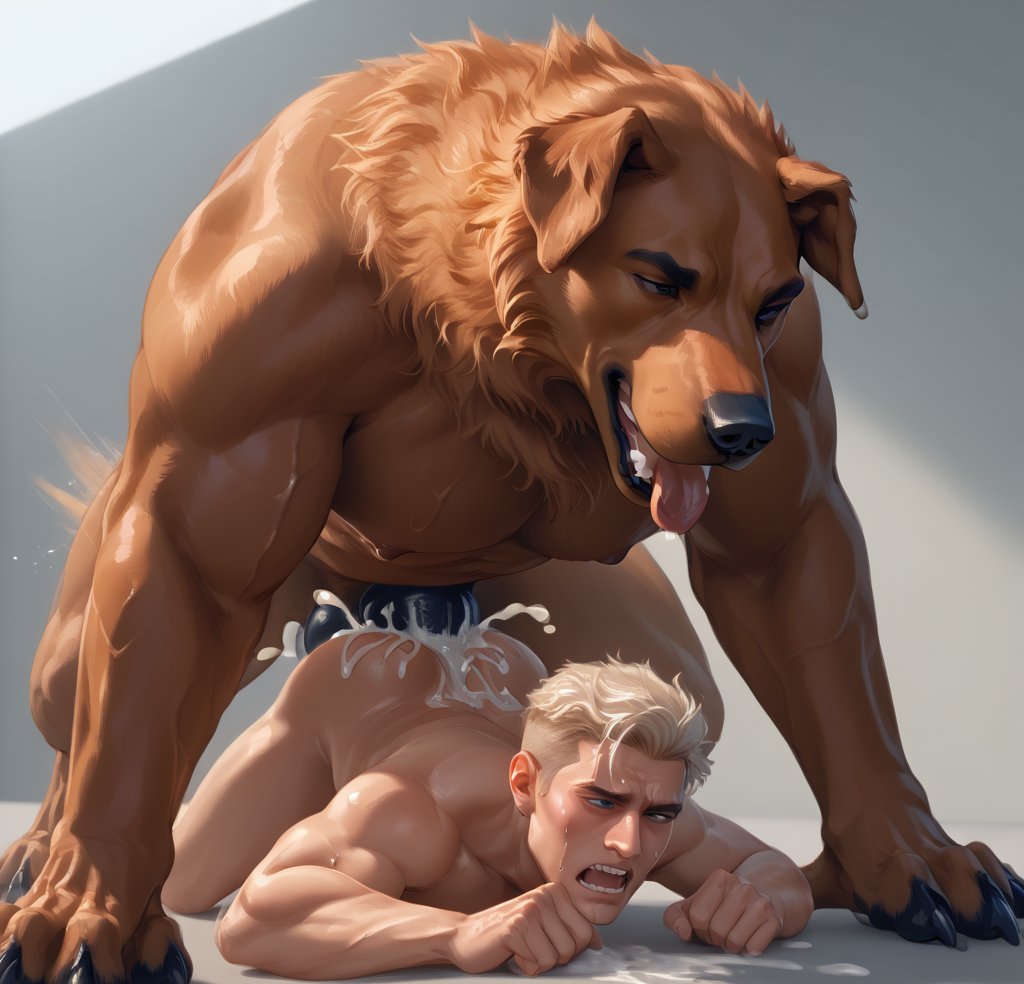 2boys abs ai_generated anal anal_sex animal_penis anthro anthro_dominating_human anthro_penetrating_human arm_hair ass back back_muscles balls bara big_balls big_dom_small_sub big_muscles big_pecs big_penis canid canine canine_penis chest_hair cum cum_drip cum_in_ass cum_inside cum_on_ass cum_on_balls cum_on_body cum_on_penis cum_while_penetrated daddy doggy_style domestic_dog dominant dominant_anthro dominant_male drooling duo ejaculation erection gay golden_retriever hair hairy_male holding_partner huge_cock huge_muscles human human_on_anthro human_penetrated humansub hunk interspecies larger_anthro larger_male male male/male male_only male_penetrated male_penetrating_male muscular muscular_anthro muscular_human muscular_male nipples nude orange_fur orgasm pecs penetration penis penis_in_ass pubic_hair sex simultaneous_orgasms size_difference smaller_human smaller_male smaller_penetrated submissive submissive_human submissive_male viebitte water yaoi