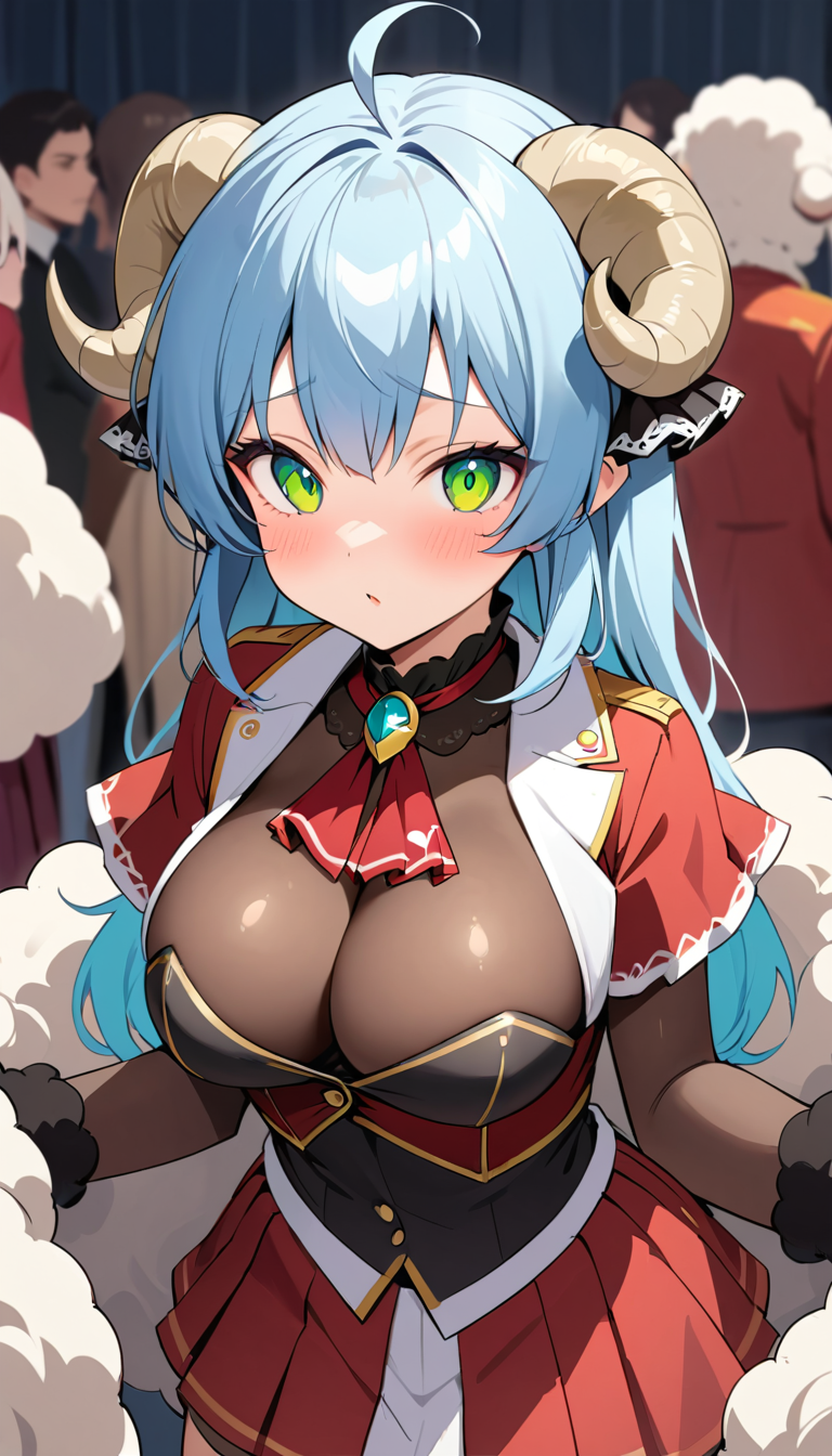 ai_generated fanart kotone_asahi sheep sheep_girl tagme vtuber