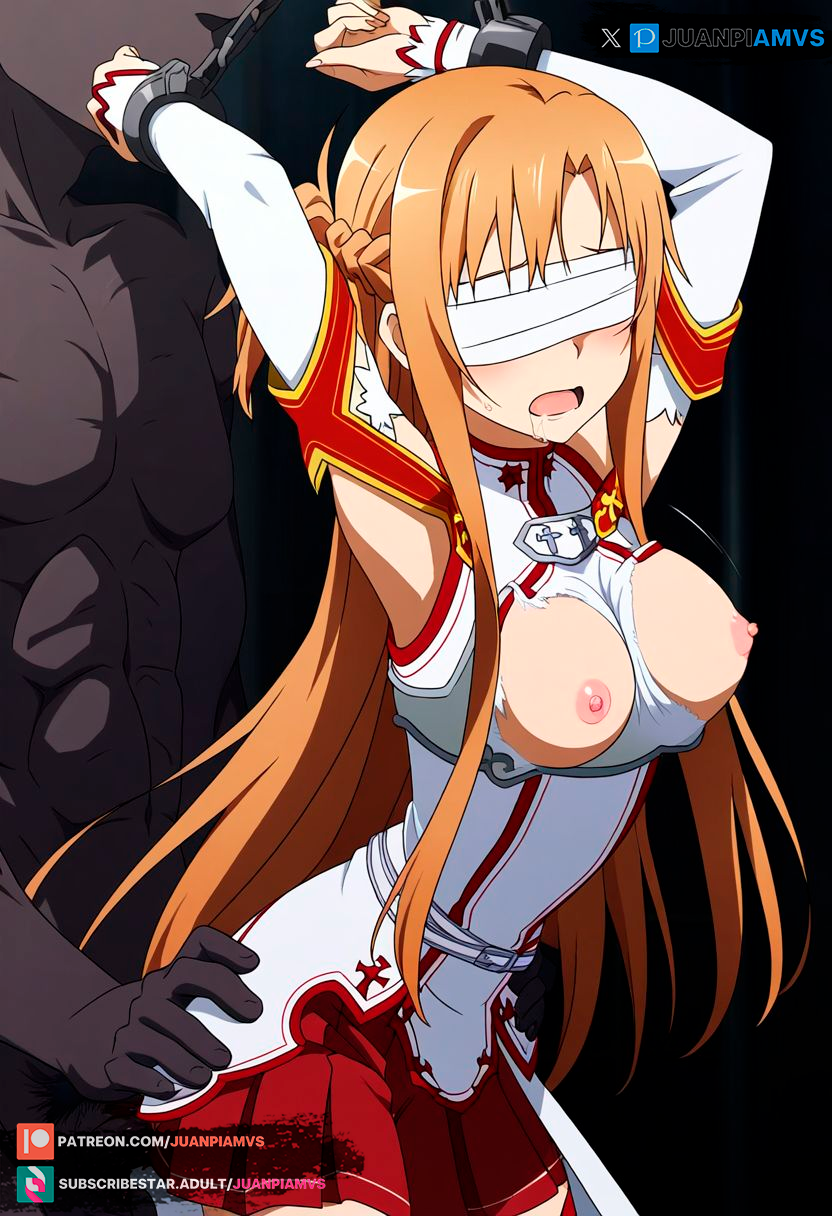 ai_generated blonde_hair brown_eyes juanpiamvs long_hair patreon patreon_username subscribestar subscribestar_username sword_art_online watermark yuuki_asuna