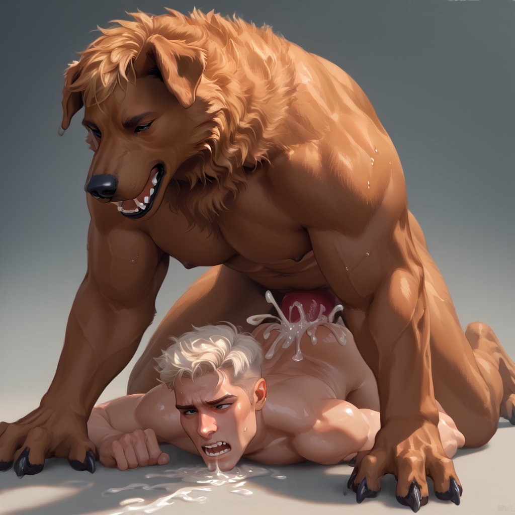 2boys abs ai_generated anal anal_sex animal_penis anthro anthro_dominating_human anthro_penetrating_human arm_hair ass back back_muscles balls bara big_balls big_dom_small_sub big_muscles big_pecs big_penis canid canine canine_penis chest_hair cum cum_drip cum_in_ass cum_inside cum_on_ass cum_on_balls cum_on_body cum_on_penis cum_while_penetrated daddy doggy_style domestic_dog dominant dominant_anthro dominant_male drooling duo ejaculation erection gay golden_retriever hair hairy_male holding_partner huge_cock huge_muscles human human_on_anthro human_penetrated humansub hunk interspecies larger_anthro larger_male male male/male male_only male_penetrated male_penetrating_male muscular muscular_anthro muscular_human muscular_male nipples nude orange_fur orgasm pecs penetration penis penis_in_ass pubic_hair sex simultaneous_orgasms size_difference smaller_human smaller_male smaller_penetrated submissive submissive_human submissive_male viebitte water yaoi