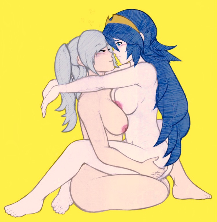 female, female only, fire emblem, fire emblem awakening, human, lucina (fire emblem), multiple females, nude, robin (fire emblem), robin (fire emblem) (female), yuri