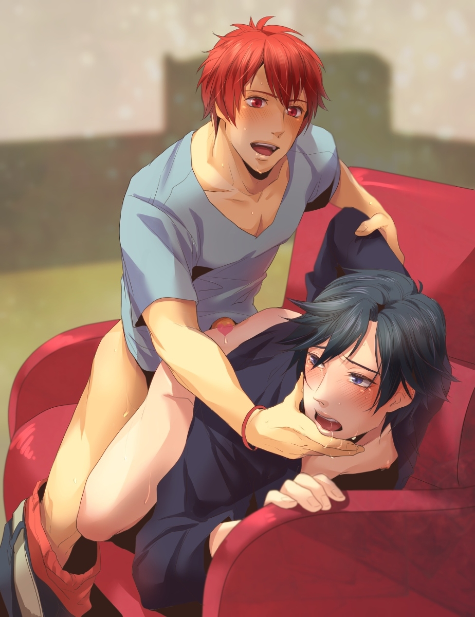 2boys anal drooling gay ichinose_tokiya ittoki_otoya male_only moge-hera multiple_boys otoya_ittoki penis saliva sweat tagme undressing uta_no_prince-sama yaoi