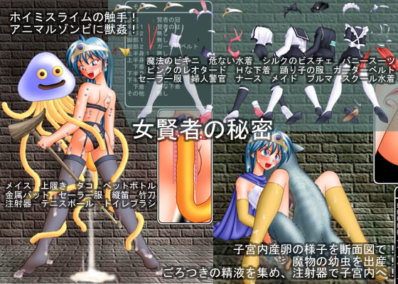 bra clothed_sex clothing cum den_en dog dragon_quest dragon_quest_iii healslime keroyon monster panties sage_(dq3) slime slime_(dragon_quest) stockings tentacle zoophilia