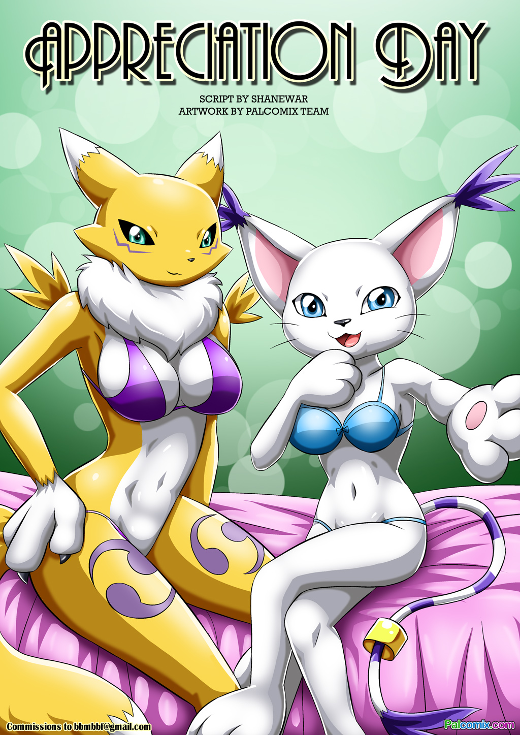 anthro avoid_posting bandai_namco bbmbbf big_breasts black_sclera bra breasts canid canine clothed clothes clothing comic cover cover_art cover_page crossed_legs digihentai digimon digimon_(species) digital_media_(artwork) domestic_cat duo felid feline felis female female_only fox fur furry_breasts furry_ears furry_tail gatomon hi_res interspecies large_breasts mammal multiple_females palcomix panties pointy_ears renamon skimpy skimpy_clothes tagme tail tailmon toony uncensored underwear white_body white_fur yellow_body yellow_fur