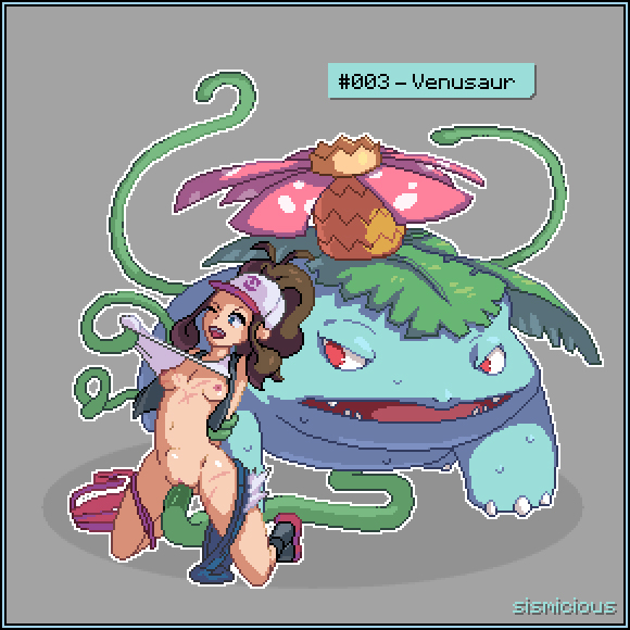 1girls baseball_cap boots bottomless breasts brown_hair duo female functionally_nude grey_background hair hat hilda_(pokemon) human kneeling laced_boots larger_male long_hair male nintendo nipples panties_around_leg penetration pixel_art pokémon_(species) pokemon pokemon_(game) pokemon_bw pokemon_rgby pokephilia ponytail pussy rape restrained sex shirt_lift shorts_around_leg sismicious size_difference small_breasts smaller_female stomach_bulge straight tentacle tentacle_sex tied_hair vaginal_penetration venusaur vine_insertion vines whip_marks